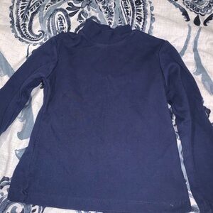Blue Fitted Long Sleeve Sweatshirt